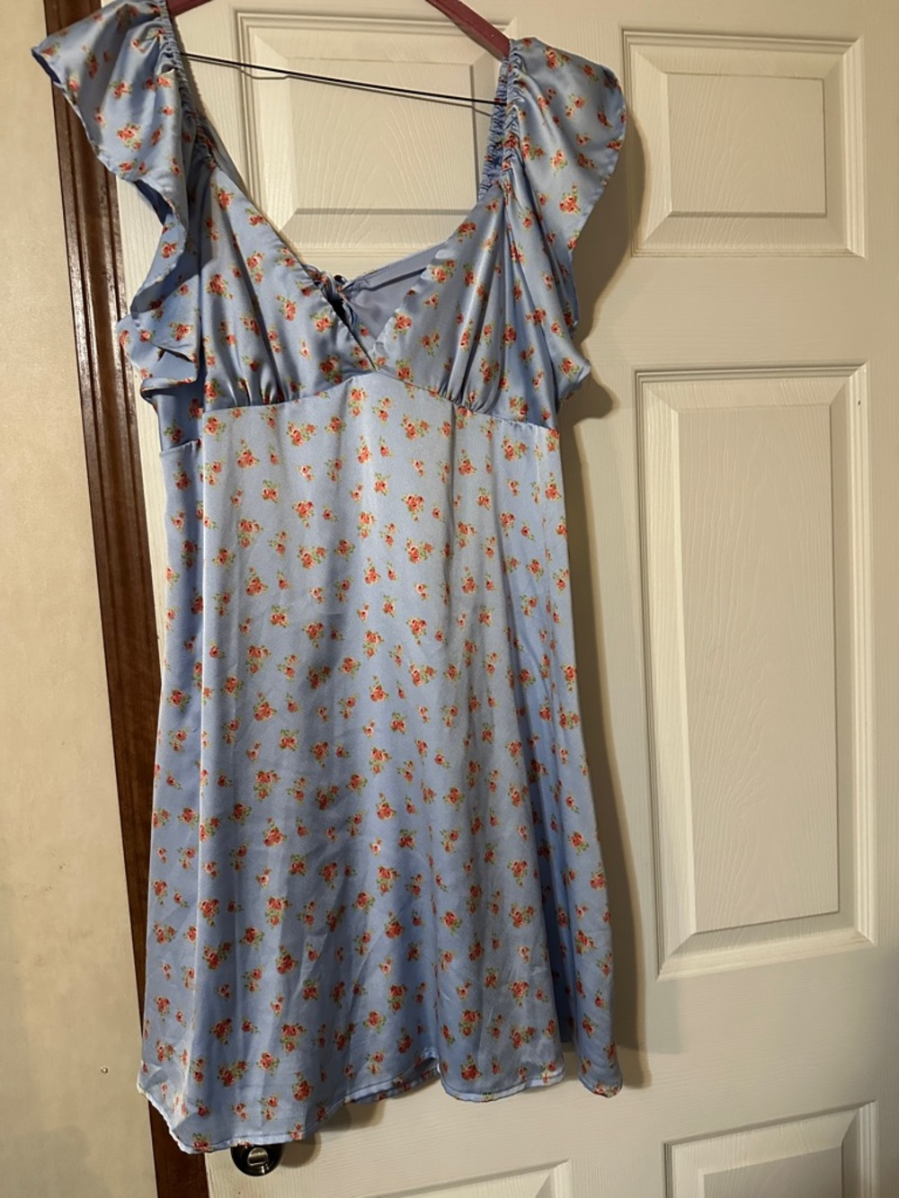 Altar'd State Light Blue Floral Mini Dress
